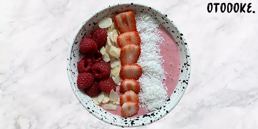 Recette smoothie bowl fraises framboises